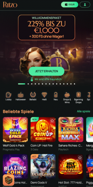 Ritzo Casino Mobile