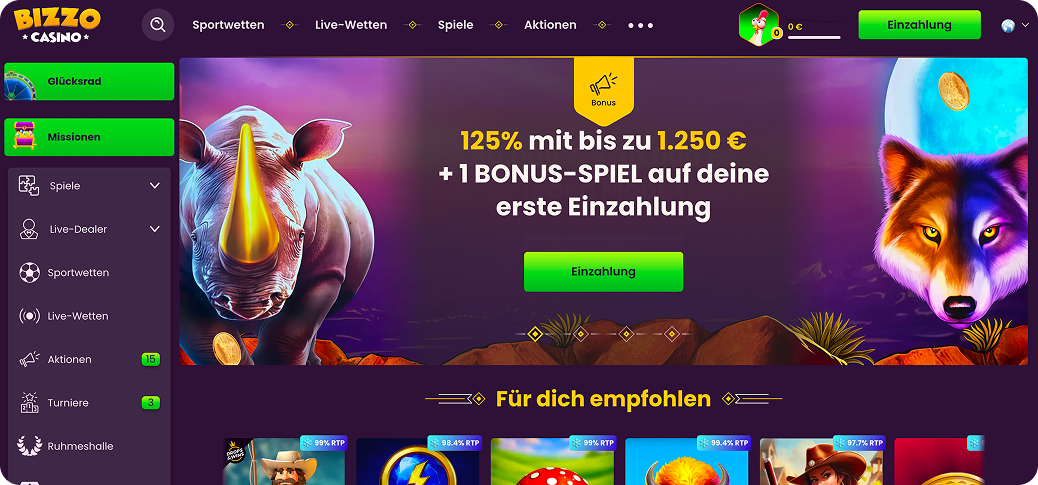 Bizzo Casino Handy