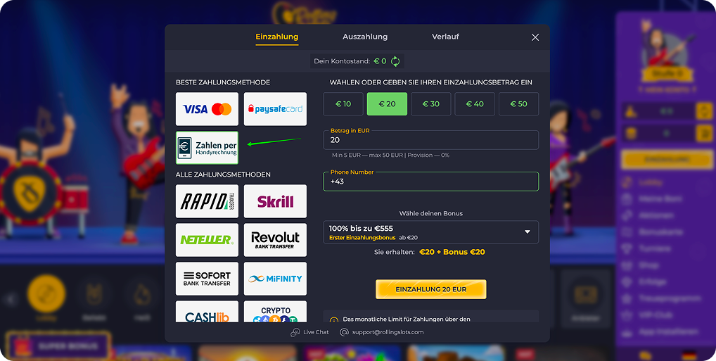 Rolling Slots Casino Handy