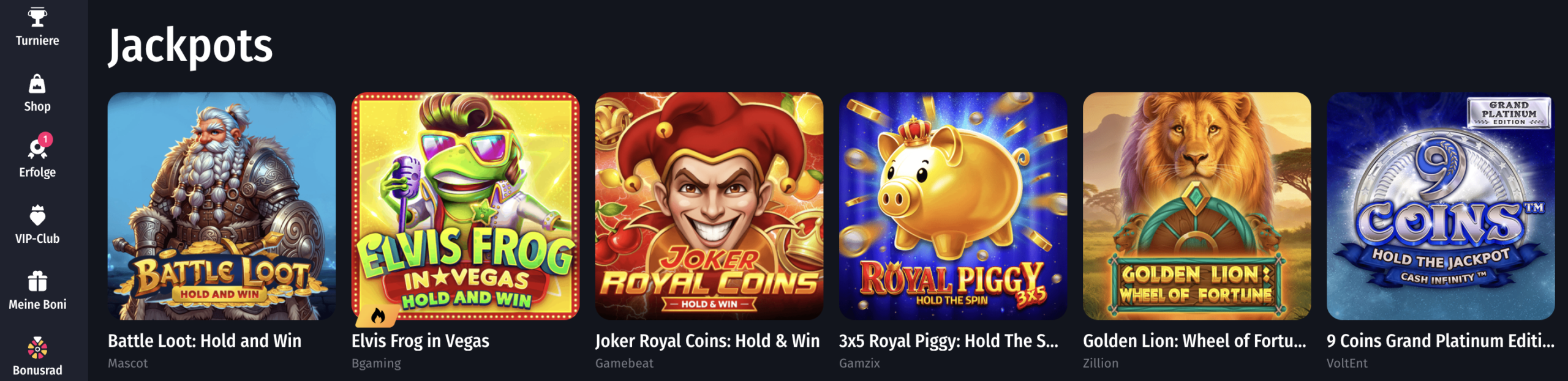 Jackpots Liste